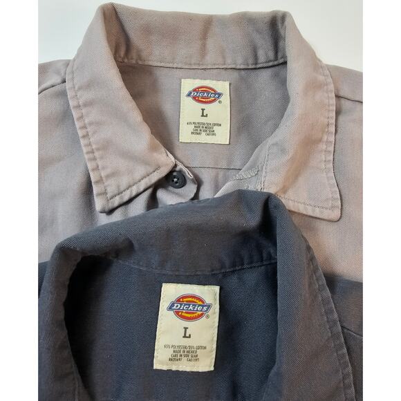 Dickies Gray and Tan Casual Button Down Shirts - Picture 3 of 7